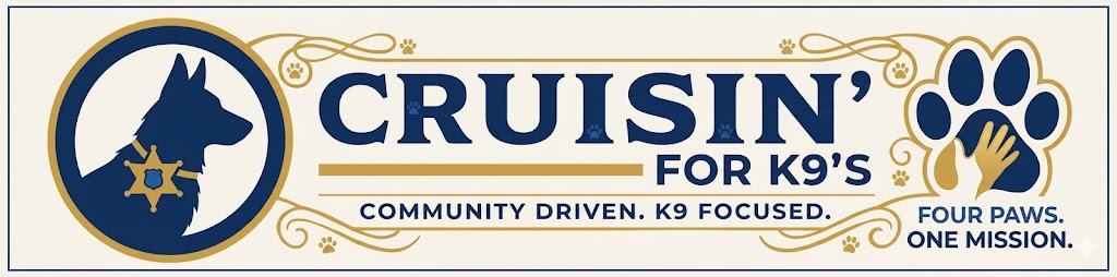 Cruisin' for K9's logo